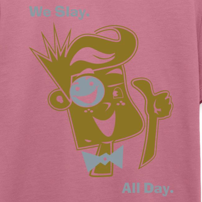 We Slay All Day Shiny Shirt Metallic Silver & Gold