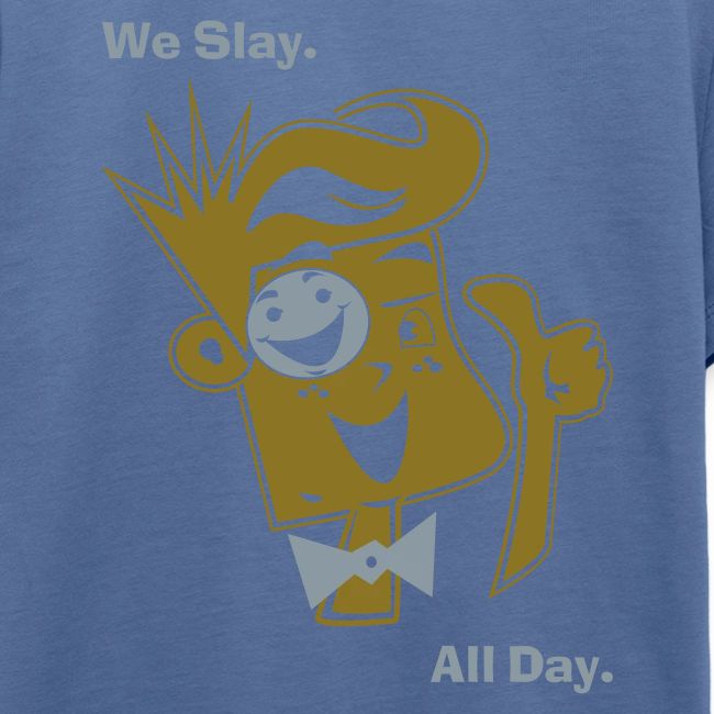We Slay All Day Shiny Shirt Metallic Silver & Gold