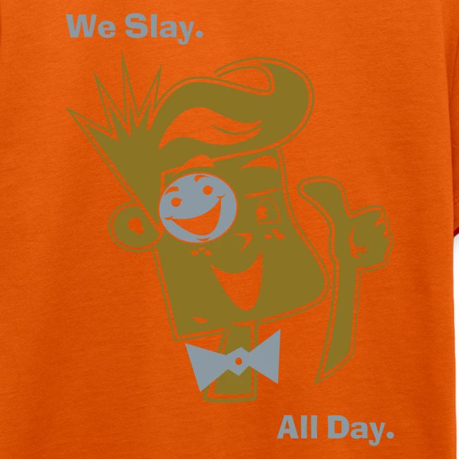 We Slay All Day Shiny Shirt Metallic Silver & Gold
