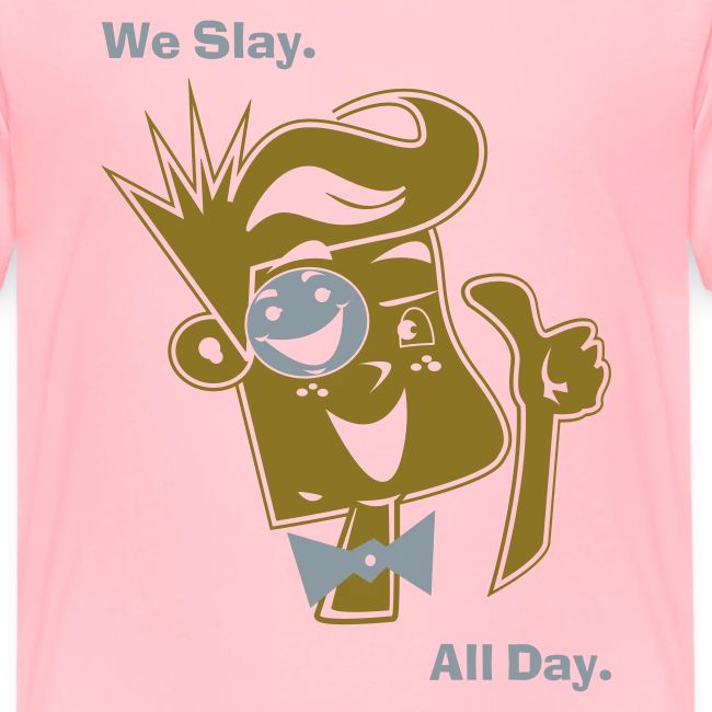 We Slay All Day Shiny Shirt Metallic Silver & Gold