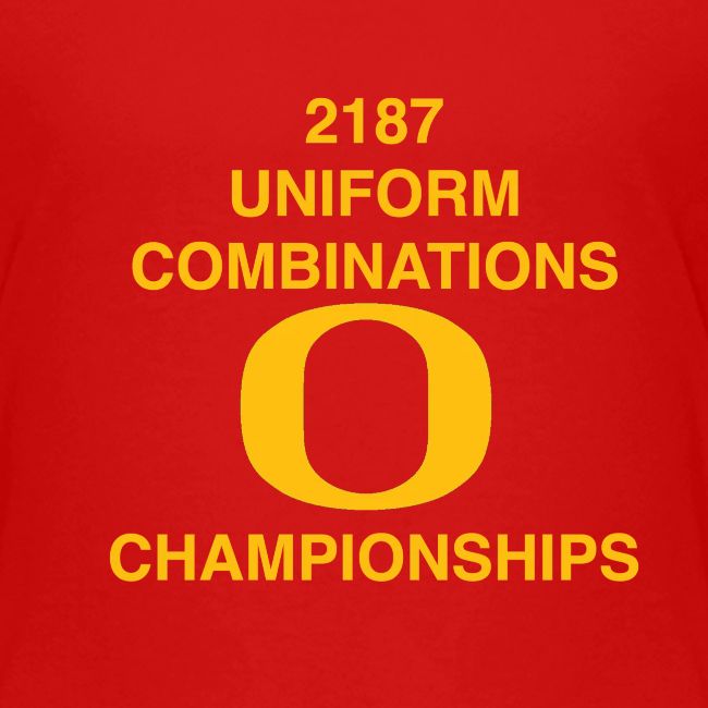 2187 UNIFORM COMBINATIONS O CHAMPIONSHIPS