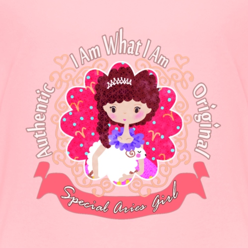 Aries Horoscope Girl Design ' I Am What I Am' - Kids' Premium T-Shirt