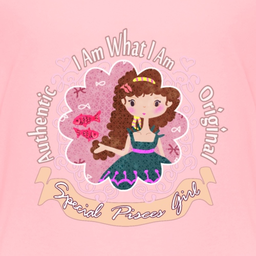 Pisces Horoscope Girl Design ' I Am What I Am' - Kids' Premium T-Shirt