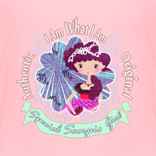 Scorpio Horoscope Girl Design ' I Am What I Am' - Kids' Premium T-Shirt