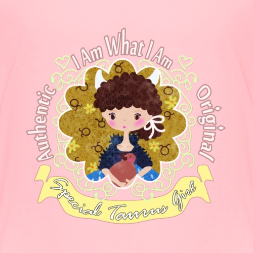 Taurus Horoscope Girl Design ' I Am What I Am' - Kids' Premium T-Shirt