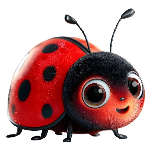 Adorable Cartoon Ladybug with Big Eyes - Kids' Premium T-Shirt