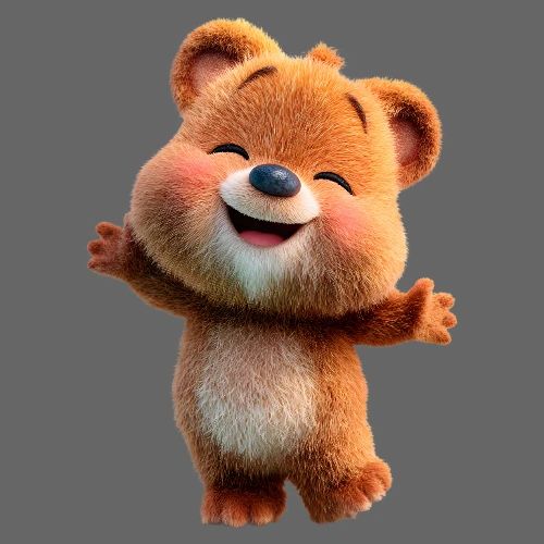 Joyful Baby Bear with Arms Up - Kids' Premium T-Shirt