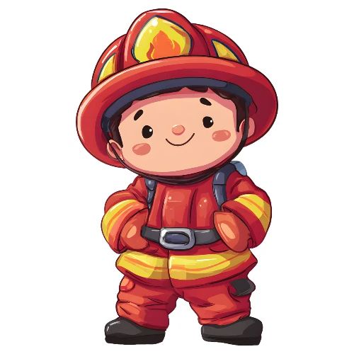 Friendly Firefighter Hero - Kids' Premium T-Shirt