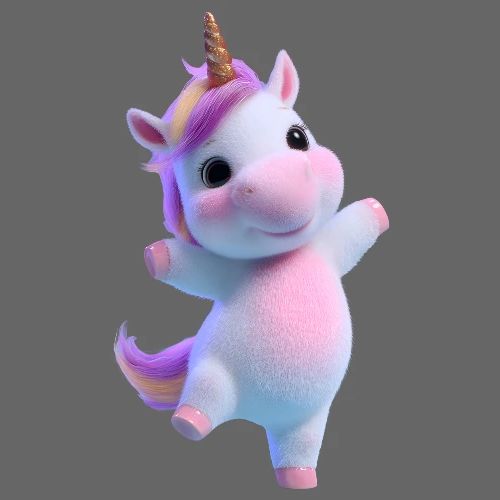 Cute Cartoon Unicorn Dancing Joyfully - Kids' Premium T-Shirt