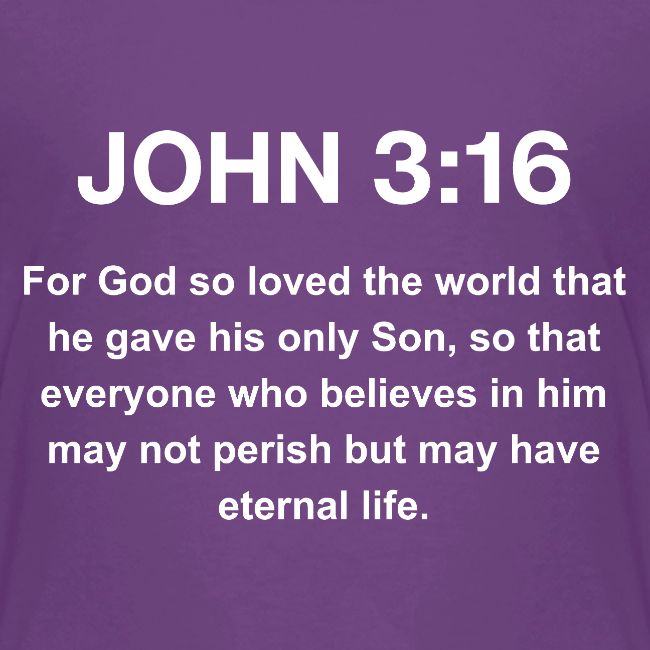 John 3:16 Christian Apparel – White