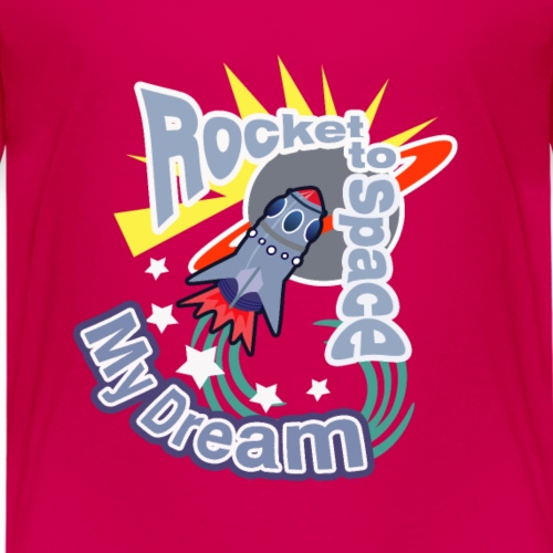 My Dream Rocket to Space Design - Kids' Premium T-Shirt