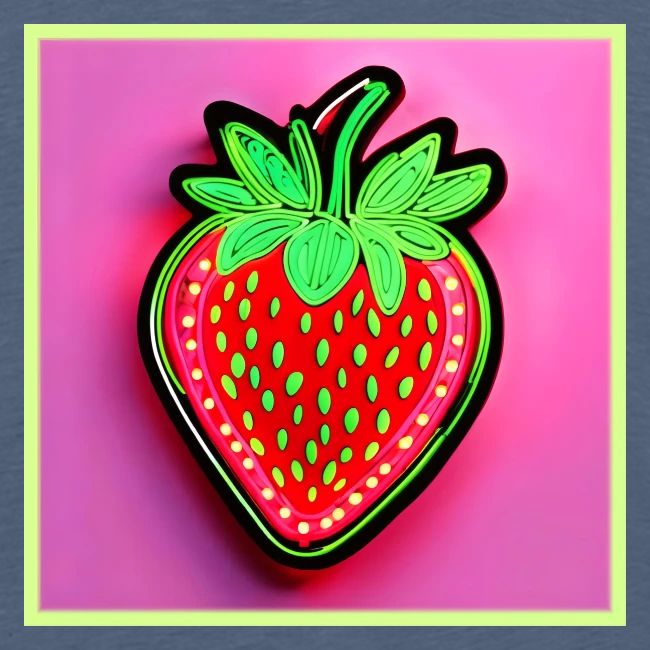 Vibrant Strawberry Neon Sign