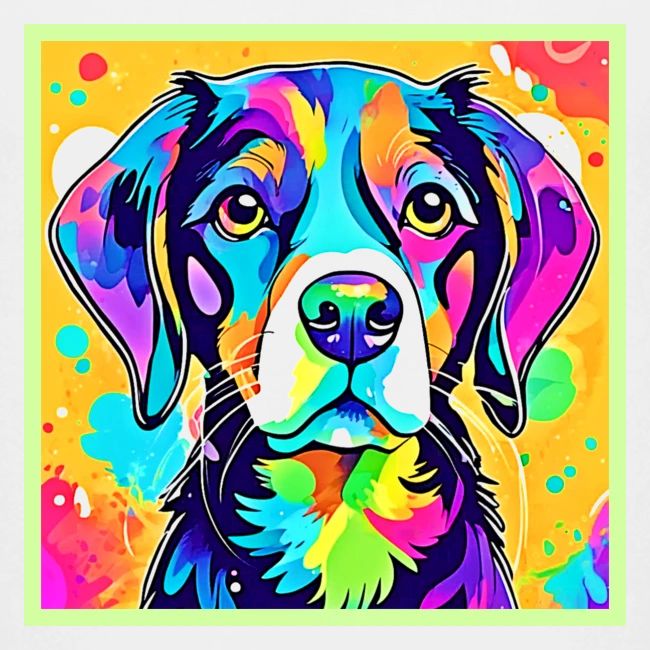 Rainbow Dog Portrait Design