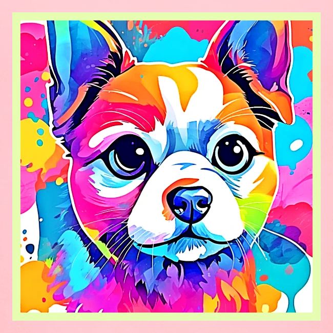 Rainbow Puppy Artwork Design