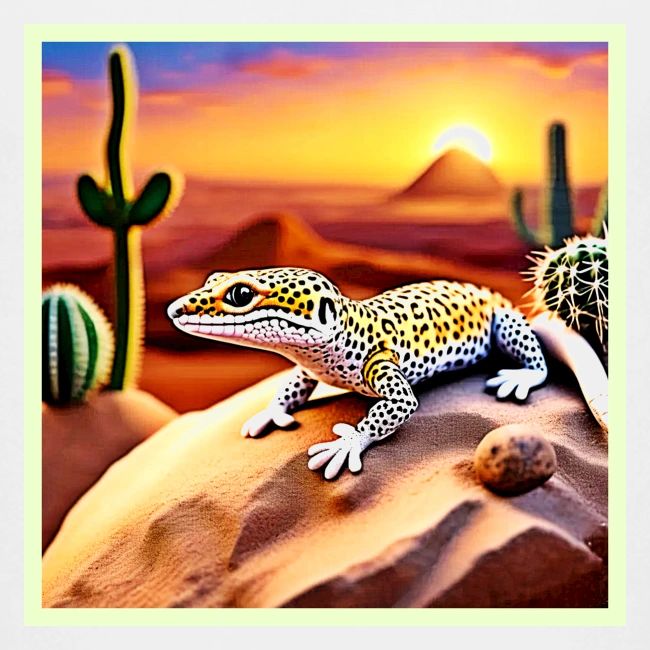Beautiful Desert leopard Gecko Design