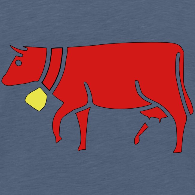 vache rouge avec cloche de vache