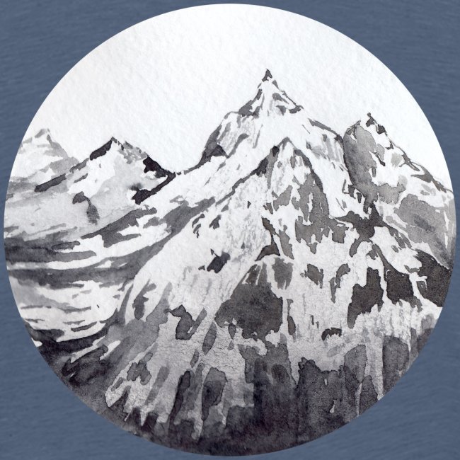 Watercolor Mountains Illustration