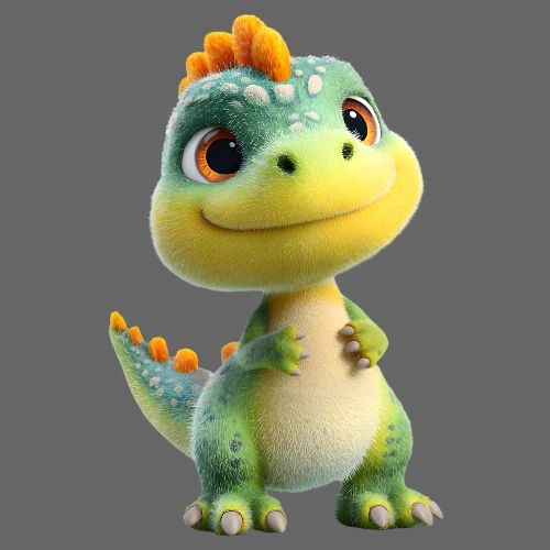 Playful 3D Baby Dinosaur - Kids' Premium T-Shirt