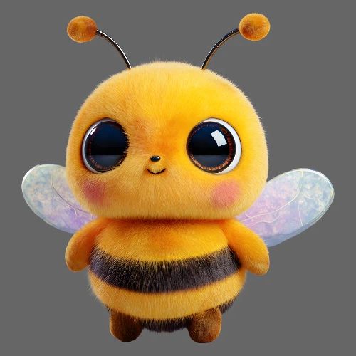Sweet Cartoon Baby Bee with Innocent Eyes - Kids' Premium T-Shirt