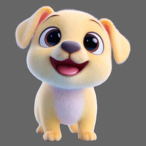 Playful 3D Baby Puppy Looking Up - Kids' Premium T-Shirt