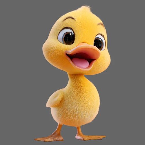 Bright Yellow Baby Duck Smiling - Kids' Premium T-Shirt