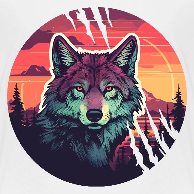 Colorful Wolf Stare