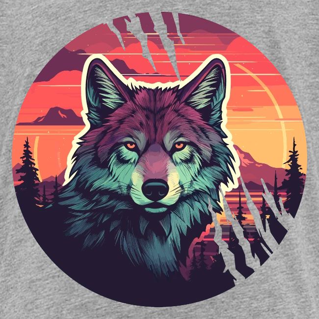 Colorful Wolf Stare