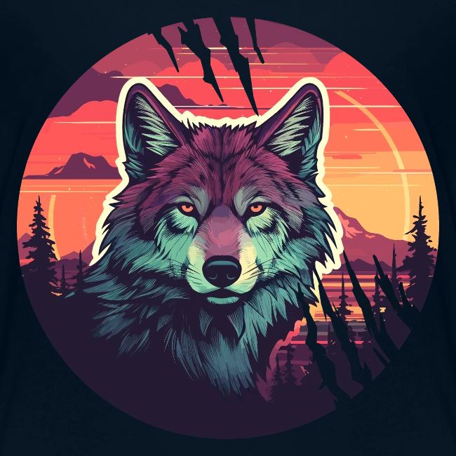 Colorful Wolf Stare