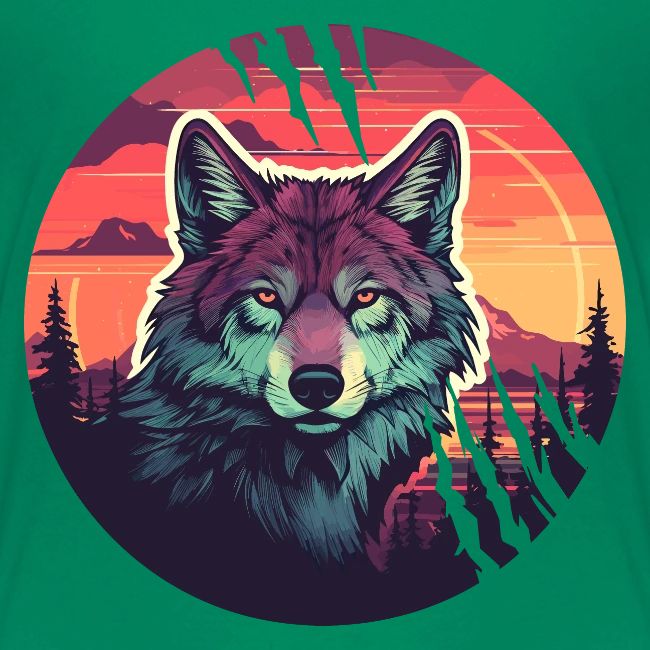 Colorful Wolf Stare