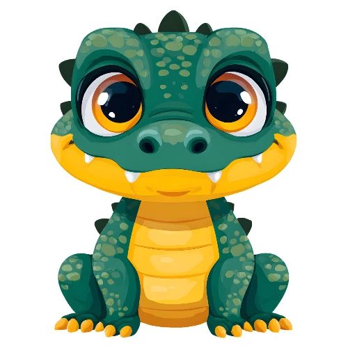 Smiling Cartoon Alligator - Kids' Premium T-Shirt