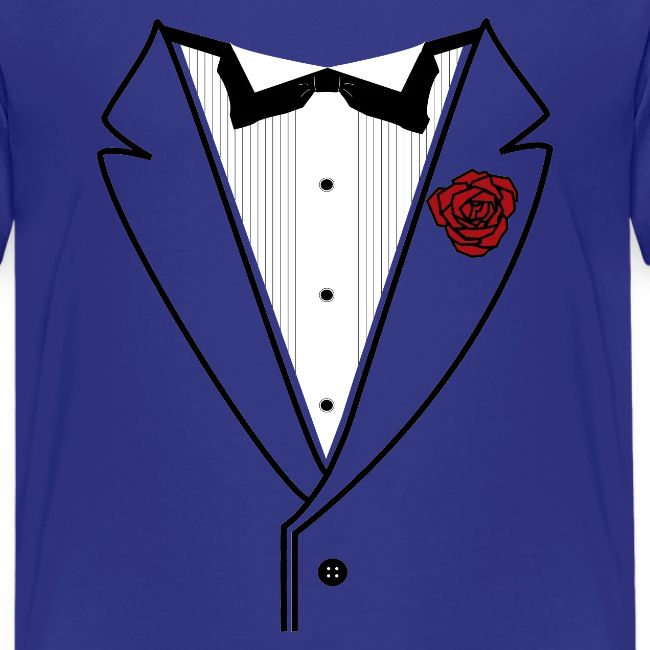 Black Lined Tuxedo Shirt with Black Tie