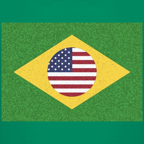 Brazil and USA Flag