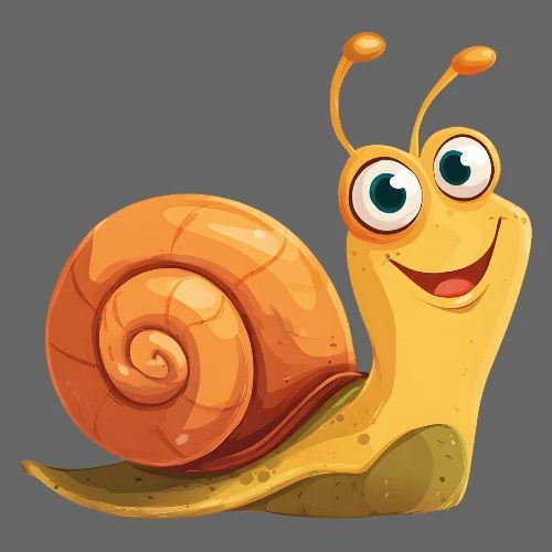 Happy Cartoon Snail with a Smile - Kids' Premium T-Shirt