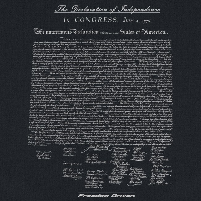 Declaration of Independence Grey Lettering
