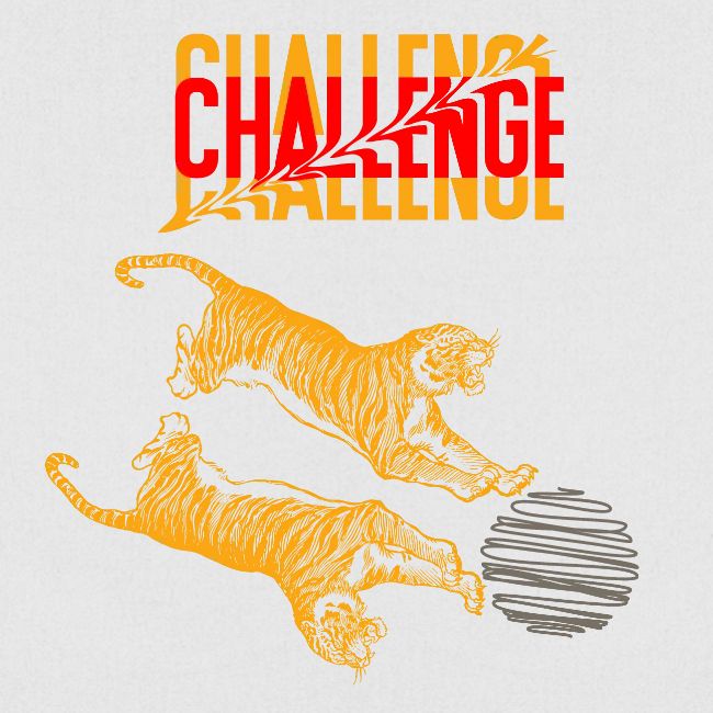 Double tiger fashion, jungle feline animals.