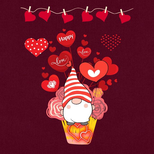 Design wrapped in love hearts, vibrating in love.