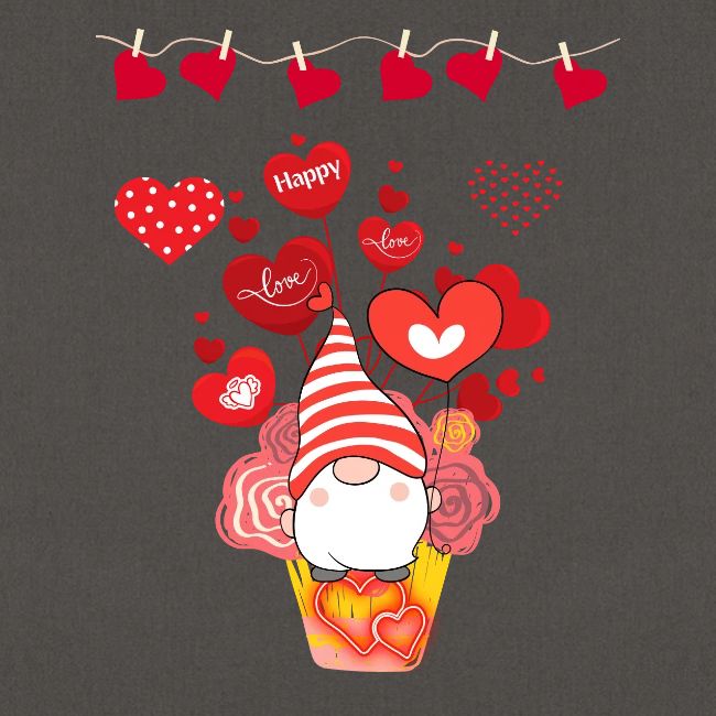 Design wrapped in love hearts, vibrating in love.