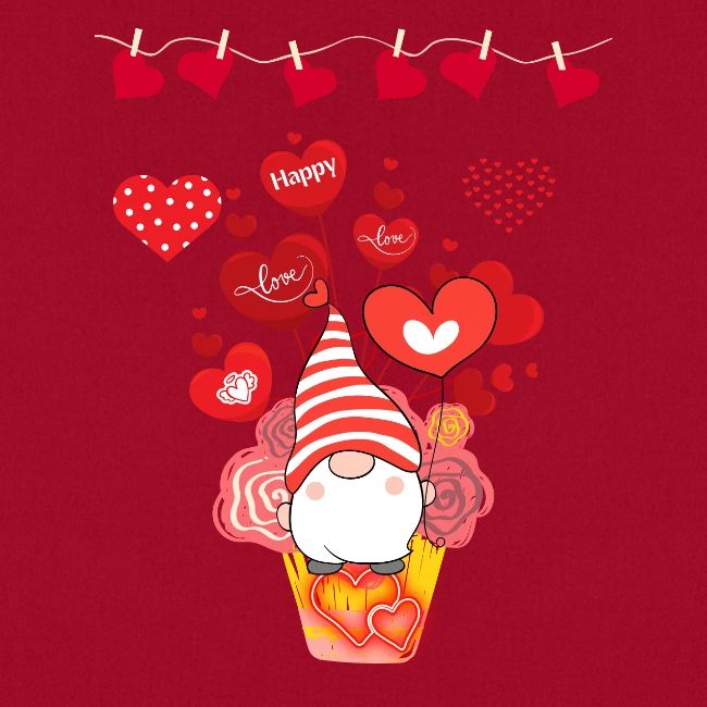 Design wrapped in love hearts, vibrating in love.