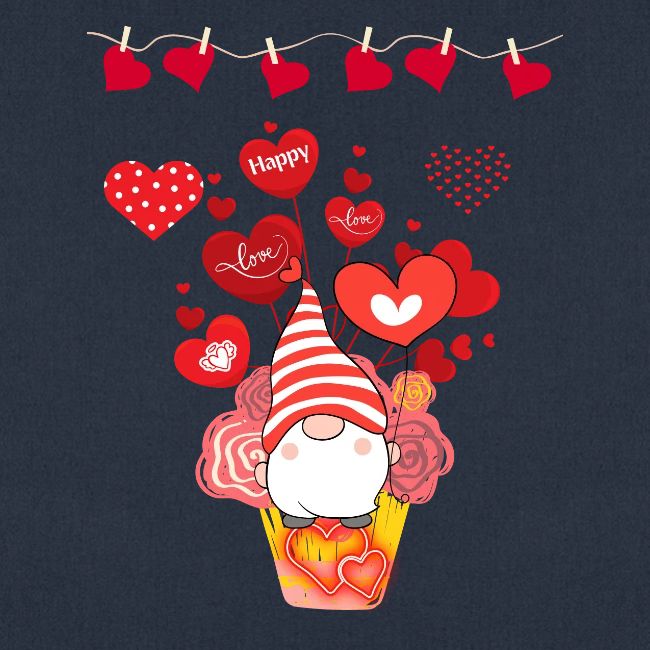 Design wrapped in love hearts, vibrating in love.
