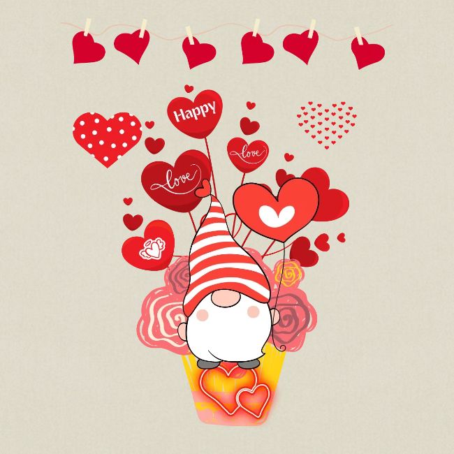 Design wrapped in love hearts, vibrating in love.