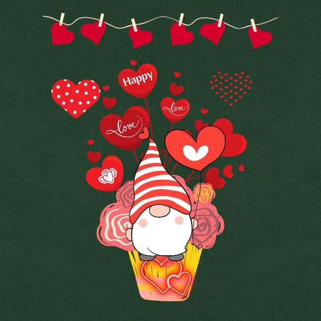 Design wrapped in love hearts, vibrating in love.