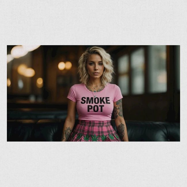 **Smoke Pot Pink Rebel Tee**