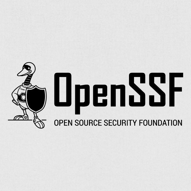 OpenSSF wide black and white logo