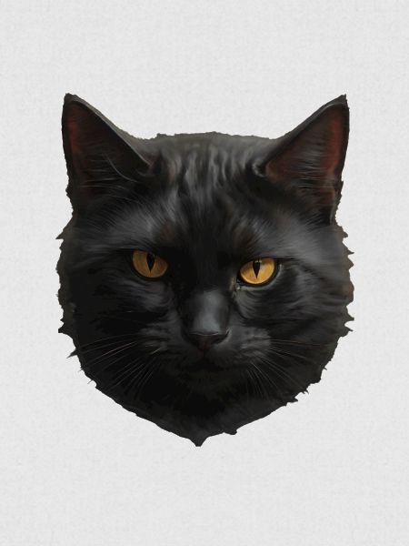 black cat face