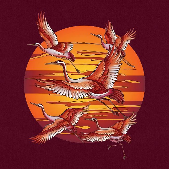 Japanese Cranes Migrating: Travel & Journey