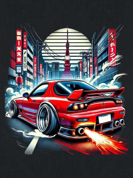 Mazda RX-7 cartoonish design