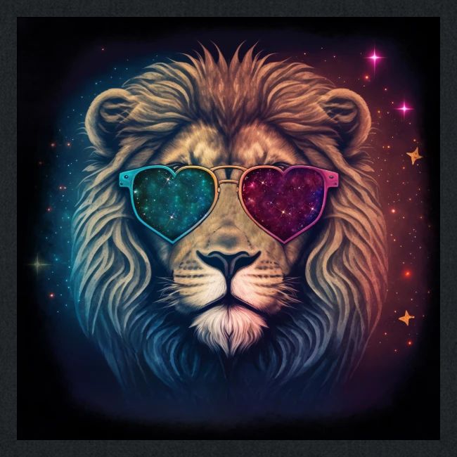 Jesus Lion of Judah wearing love glasses