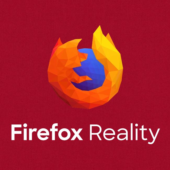 Firefox Reality - Transp., Vertical, White Text