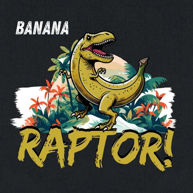 Funny Banana Raptor T-Rex Design