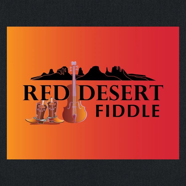 Red Desert Fiddle - Black Text Transfer Patch